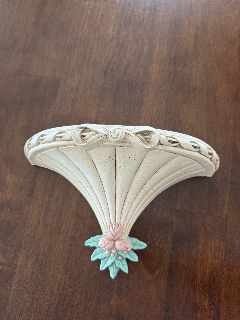 Burwood Floral Wall Shelf Sconce Cottage Shabby Chic Decor Made in USA